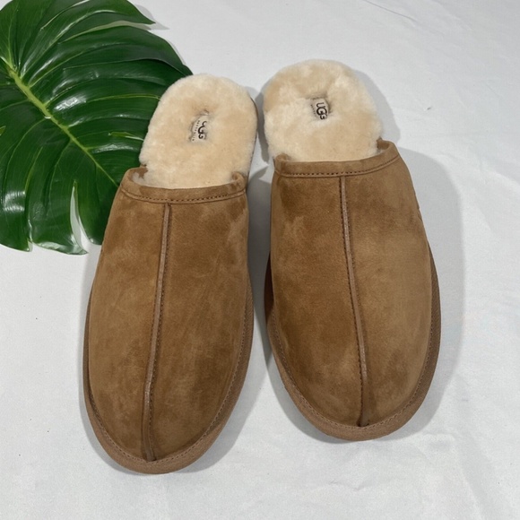 NEW‎ $90 UGG [ Men size 18 US ] Scuff Slipper Shoes in Chestnut Suede - Picture 3 of 16